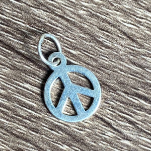 Sterling Silver Flat Peace Charm